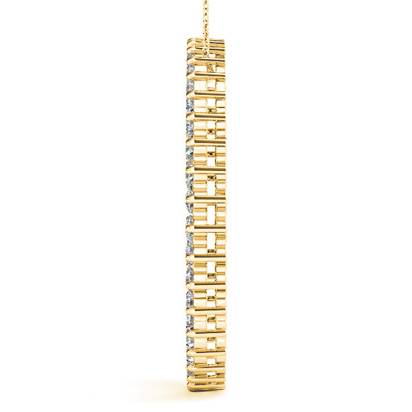 2.17 ctw Diamond Double Circle Necklace Pendant-VIRABYANI